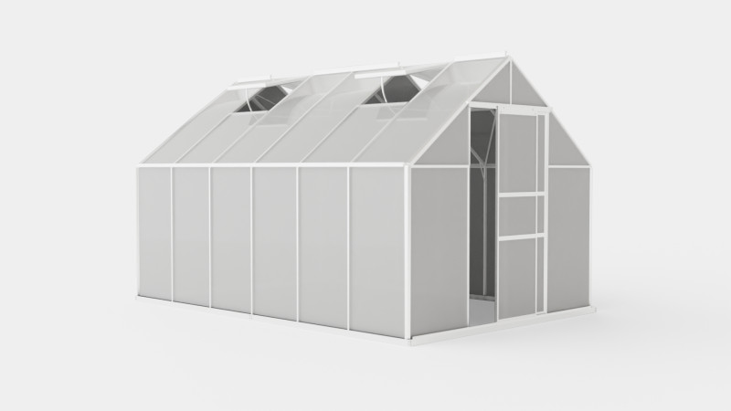 Greenhouse Merkur 9900 Glass ALU 3D Model .c4d .max .obj .3ds .fbx .stl .blend
