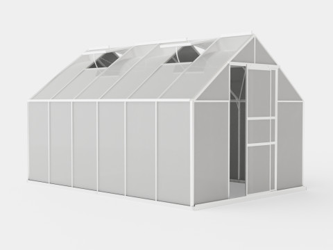 Greenhouse Merkur 9900 Glass ALU 3D Model