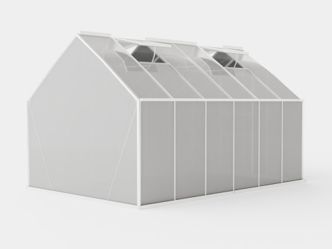 Greenhouse Merkur 9900 Glass ALU 3D Model