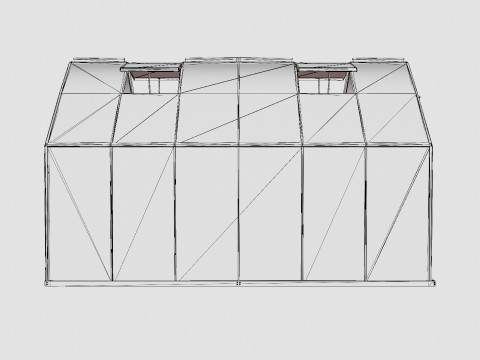 Greenhouse Merkur 9900 Glass ALU 3D Model