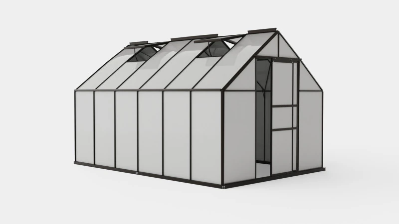 Greenhouse Merkur 9900 Glass Black 3D Model .c4d .max .obj .3ds .fbx .stl .blend 