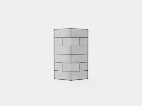 Greenhouse Merkur 9900 Glass Black 3D Model