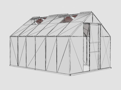 Greenhouse Merkur 9900 Glass Black 3D Model