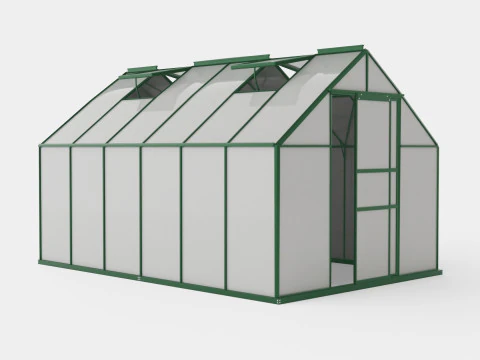 Greenhouse Merkur 9900 Glass Green 3D Model