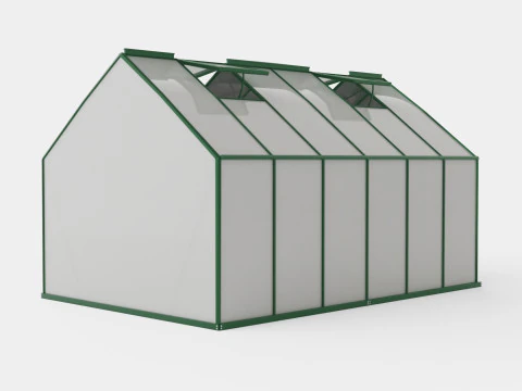 Greenhouse Merkur 9900 Glass Green 3D Model