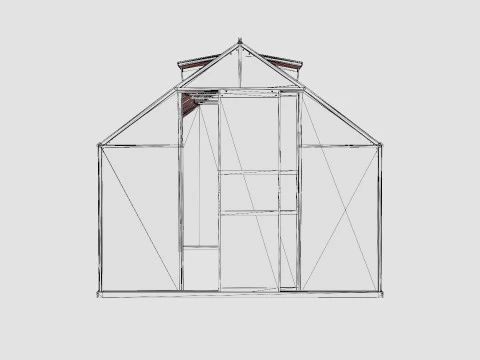 Greenhouse Merkur 9900 Glass Green 3D Model
