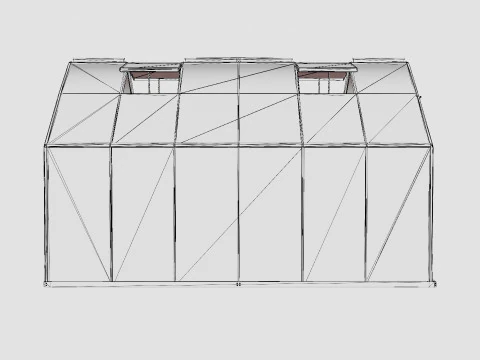 Greenhouse Merkur 9900 Glass Green 3D Model