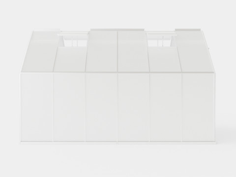 Greenhouse Merkur 9900 Poly ALU 3D-Modell