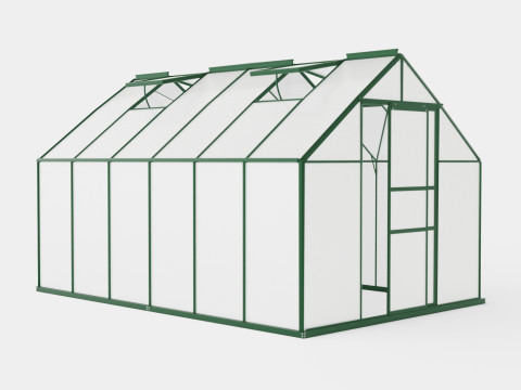 Greenhouse Merkur 9900 Poly Green 3D Model