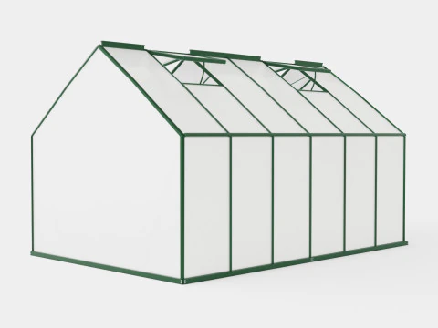 Greenhouse Merkur 9900 Poly Green 3D Model