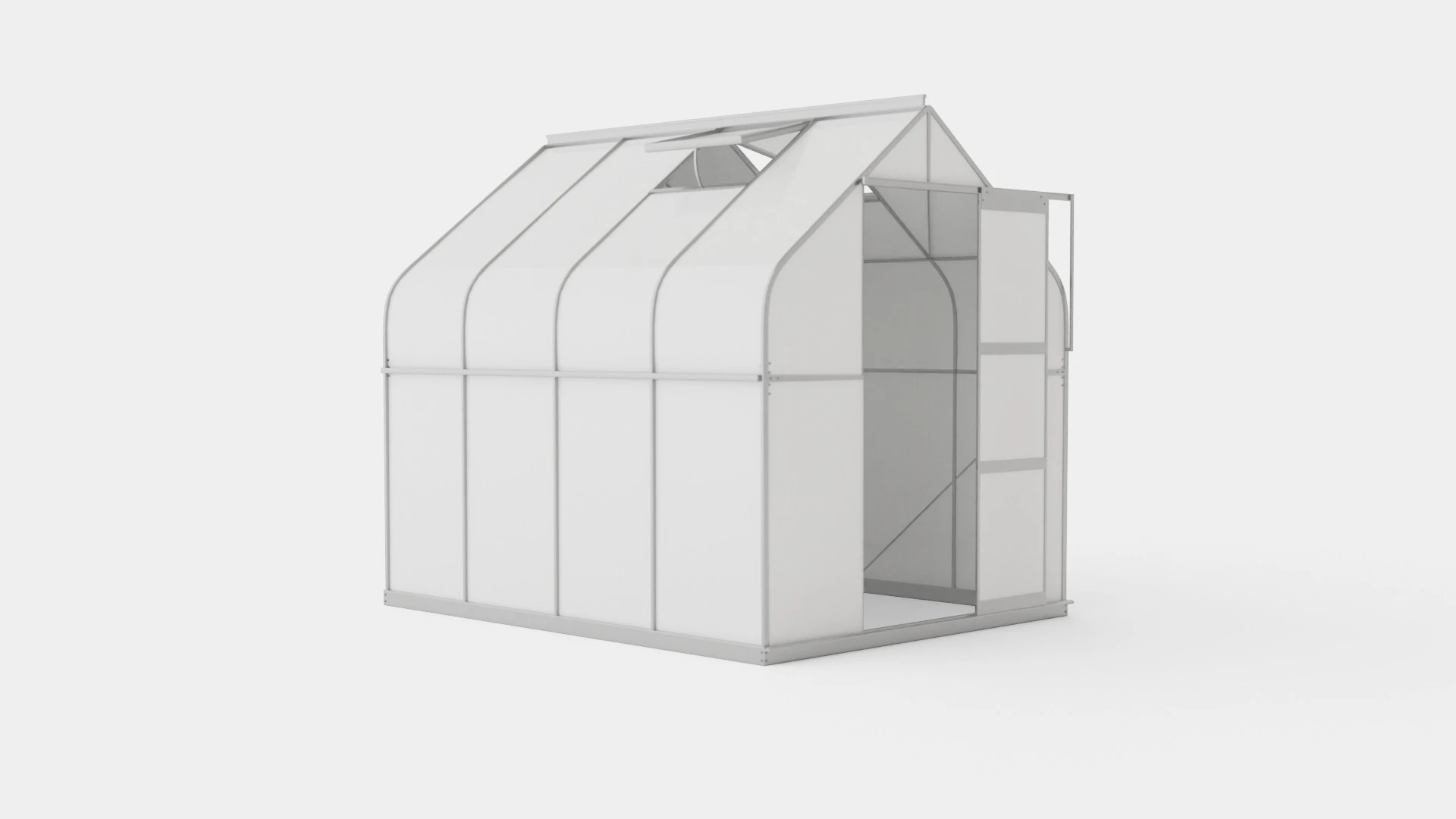 Greenhouse Orion 5000 Glass ALU 3D Model .c4d .max .obj .3ds .fbx .stl .blend 