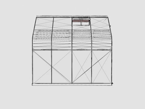 Greenhouse Orion 5000 Glass ALU 3D Model