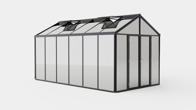 Greenhouse Poseidon 11900 Glass Black 3D Модель .c4d .max .obj .3ds .fbx .stl .blend 