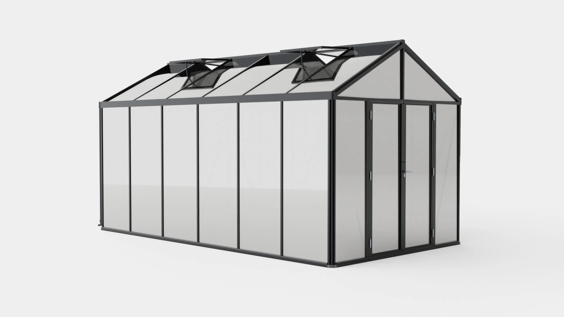 Greenhouse Poseidon 11900 Glass Black 3D Model .c4d .max .obj .3ds .fbx .stl .blend 
