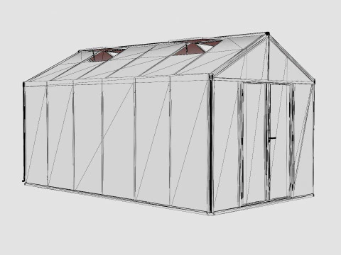 Greenhouse Poseidon 11900 Glass Black 3D Model