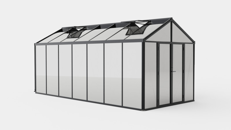 Greenhouse Poseidon 13800 Glass Black 3D Модель .c4d .max .obj .3ds .fbx .stl .blend 