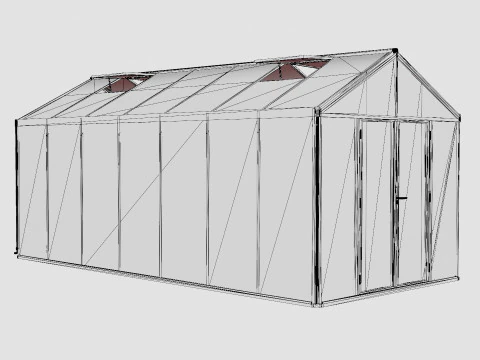 Greenhouse Poseidon 13800 Glass Black 3D Model