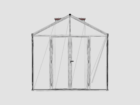 Greenhouse Poseidon 15700 Glass Black 3D Model