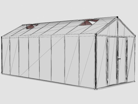 Greenhouse Poseidon 15700 Glass Black 3D Model