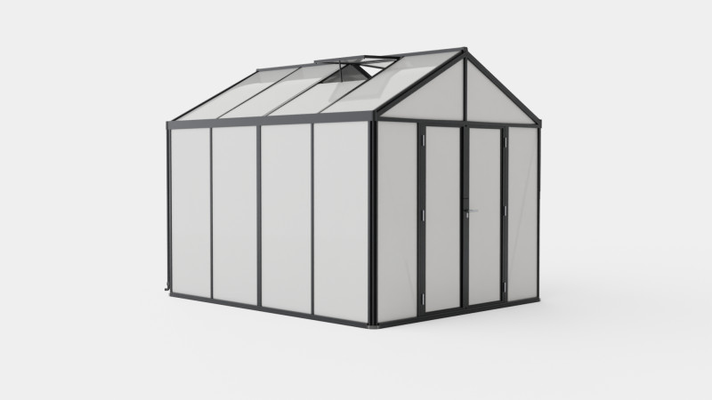 Greenhouse Poseidon 8100 Glass Black 3D Model .c4d .max .obj .3ds .fbx .stl .blend 