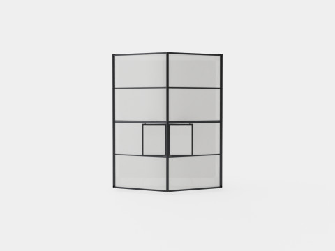 Greenhouse Poseidon 8100 Glass Black 3D Model