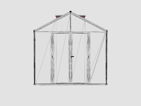 Greenhouse Poseidon 8100 Glass Black 3D Model