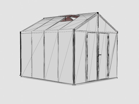Greenhouse Poseidon 8100 Glass Black 3D Model