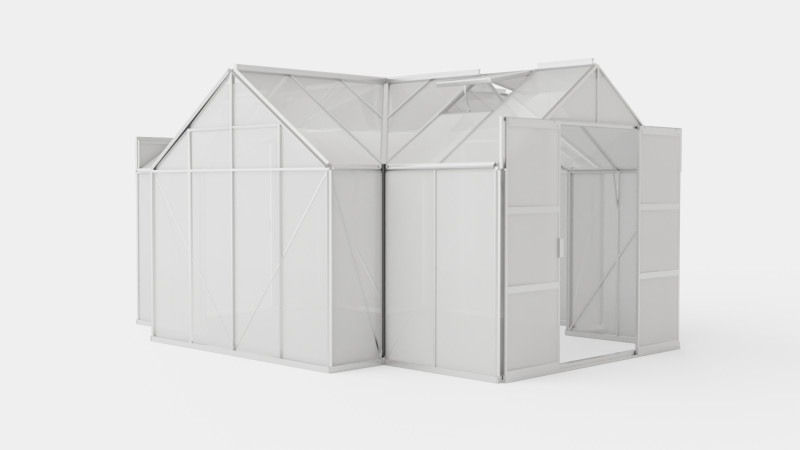 Greenhouse Sirius 13000 Glass ALU 3D Model .c4d .max .obj .3ds .fbx .stl .blend 