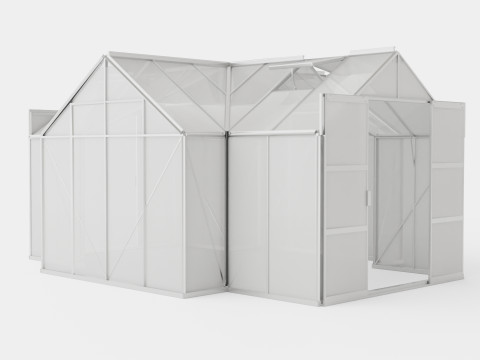 Greenhouse Sirius 13000 Glass ALU 3D Model