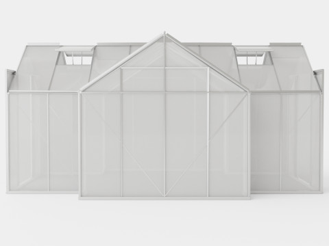 Greenhouse Sirius 13000 Glass ALU 3D Model