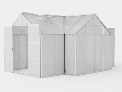 Greenhouse Sirius 13000 Glass ALU 3D Model