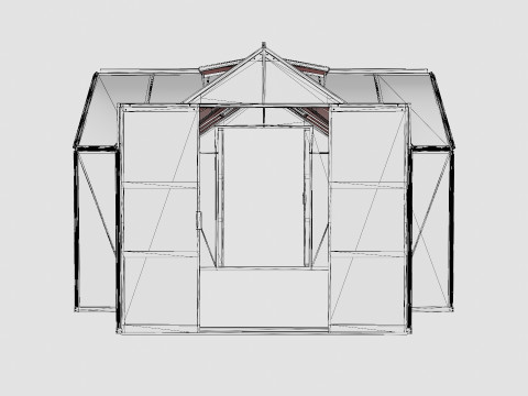 Greenhouse Sirius 13000 Glass ALU 3D Model