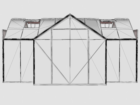 Greenhouse Sirius 13000 Glass ALU 3D Model