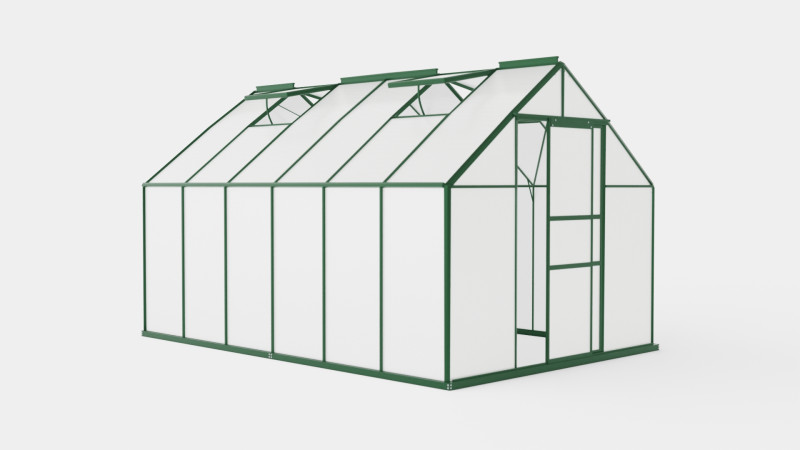 Greenhouse Sirius 13000 Glass Green 3D-Modell .c4d .max .obj .3ds .fbx .stl .blend 