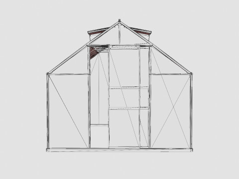 Greenhouse Sirius 13000 Glass Green 3D-Modell