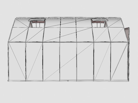 Greenhouse Uranus 11500 Glass ALU 3D 模型
