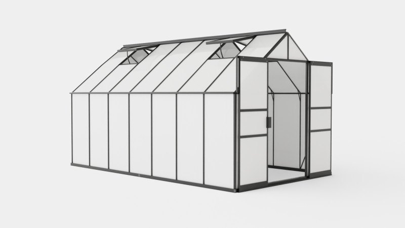 Greenhouse Uranus 11500 Glass Black Model 3D .c4d .max .obj .3ds .fbx .stl .blend 