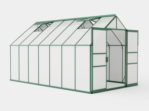 Теплица Уран 11500 Стекло Зеленое 3D Модель