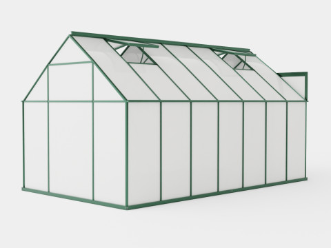 Greenhouse Uranus 11500 Glass Green 3D Model