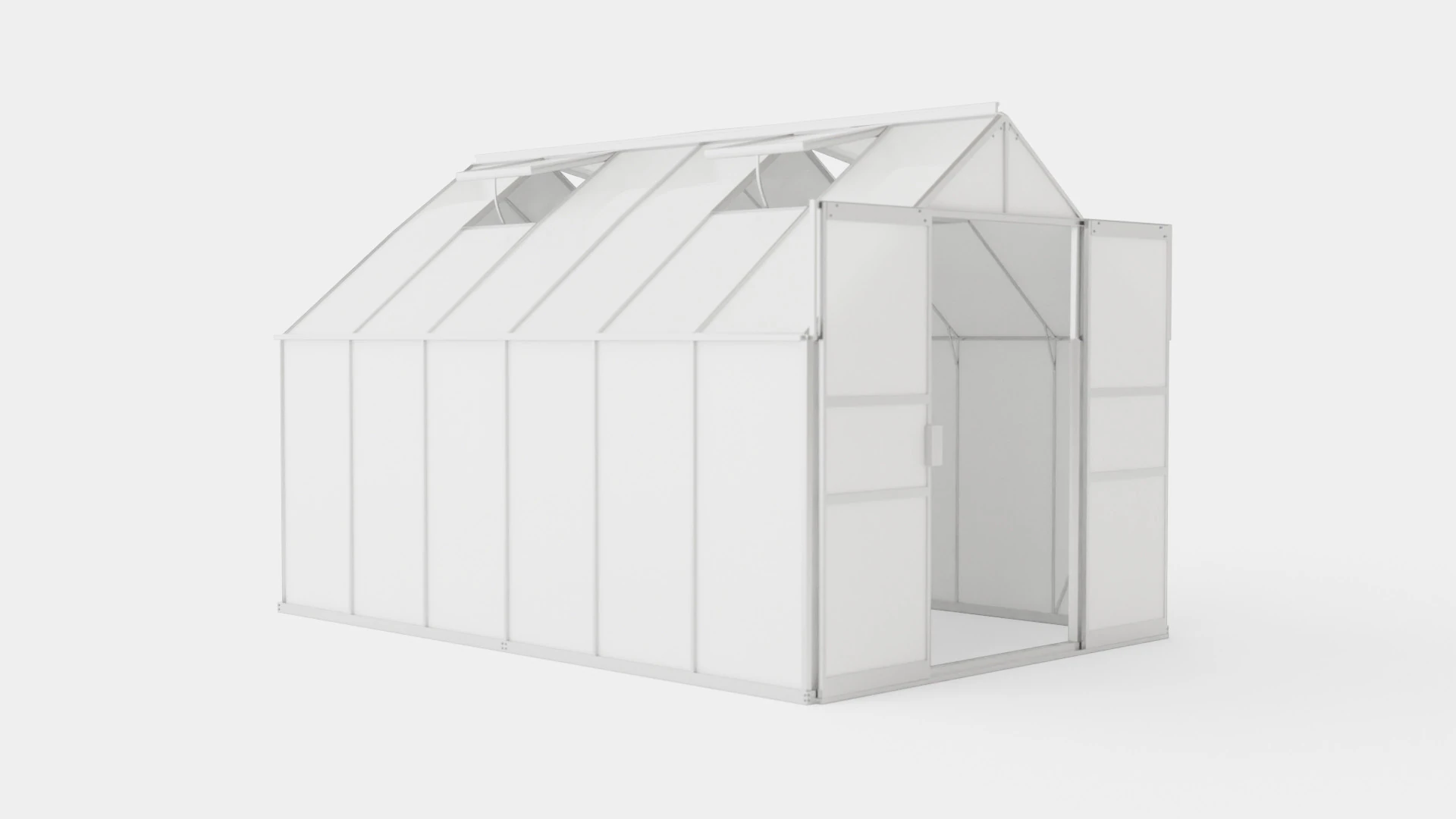 Greenhouse Uranus 9900 Glass ALU 3D Model .c4d .max .obj .3ds .fbx .stl .blend 