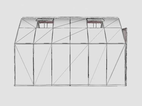 Greenhouse Uranus 9900 Glass Black 3D Model