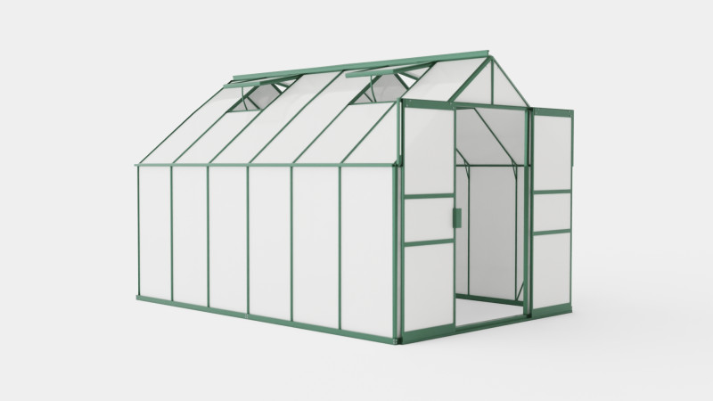 Greenhouse Uranus 9900 Glass Green Model 3D .c4d .max .obj .3ds .fbx .stl .blend 