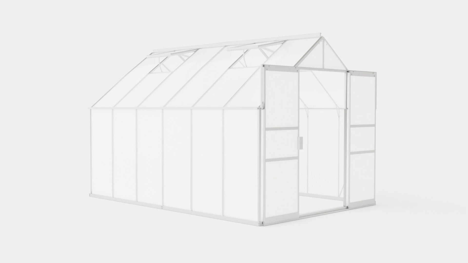 Greenhouse Uranus 9900 Poly ALU 3D Model .c4d .max .obj .3ds .fbx .stl .blend 
