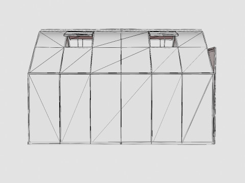 Greenhouse Uranus 9900 Poly Black 3D Model