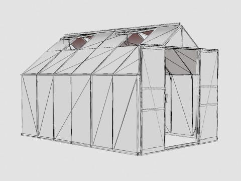 Greenhouse Uranus 9900 Poly Green 3D Model