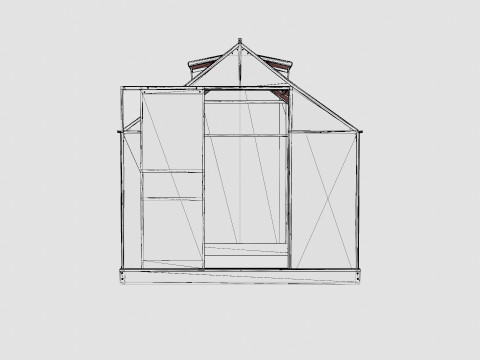 Greenhouse Venus 3800 Glass ALU Modello 3D
