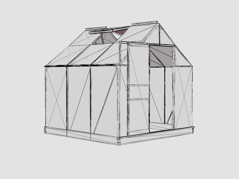 Greenhouse Venus 3800 Glass ALU Modello 3D