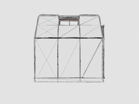 Greenhouse Venus 3800 Glass ALU Modello 3D