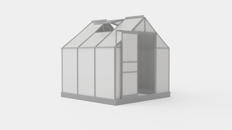 Greenhouse Venus 3800 Glass Grey 3D Model .c4d .max .obj .3ds .fbx .stl .blend 