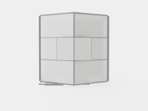 Greenhouse Venus 3800 Glass Grey 3D Model